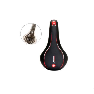 China Wholesale Durable Ergonomic Chaunts PU OEM Airbag Road Ergonomic Non-slip Leather Bike Saddle Seat Bicycle Parts Saddle For Road Bicycle for sale