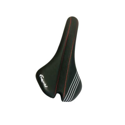 China Chaunts Simple Design Durable Wholesale PVC Leather OEM Bike Saddle Seat Bicycle Parts Saddle For Road Bike for sale