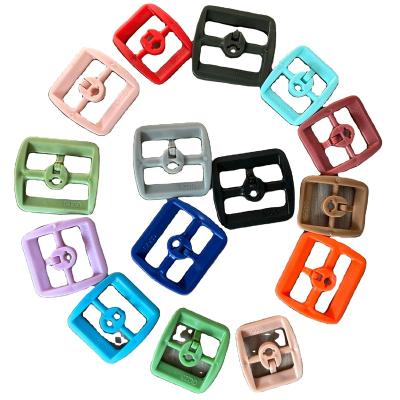 China For Sandals 16mm Colorful Plastic Shoe Adjustable Buckle Accessories Adjust With Pin Shoe Buckle Garden Shoe Buckle Sandals for sale