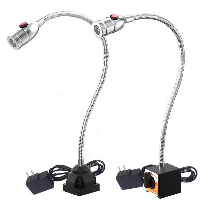 China Adjustable Electric Power source and flexible energy saving light source gooseneck led clip light with high quality energy saving flange for sale