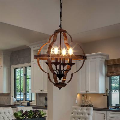 China Modern Pendant Lights Simple Circular Farmhouse Style Hanging Modern Chandelier Indoor Room Ceiling Lamp for sale