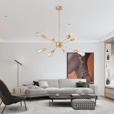 China Northern Europe Modern Hot Selling Chandeliers and Modern Led Pendant Lights Glass Gold Chandelier Light for sale