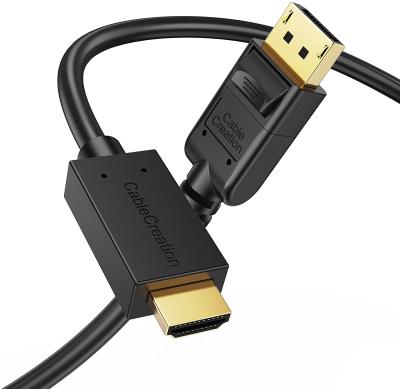 China COMPUTER DisplayPort to HDMI Cable Gold Plated DP to HDMI 4K 3D Converter Audio Video Cable for sale