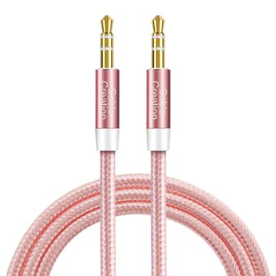 China For iPod audio cable wholesale high quality gold aux. Plated Connector Metal Head Cable 3.5mm for sale