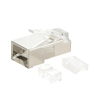 China Cablecreation Cat 6A Rj45 Modular Plug Shielded FTP Network Cable Connector 50-Pack CL0204 for sale