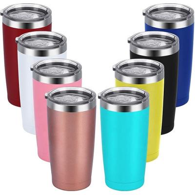 China 20 Ounce Empty Stainless Steel Tumbler Stocked Insulated Double Wall Travel Mug With Lid Coffee Mug For Home Office Outdoor Ice Drink for sale