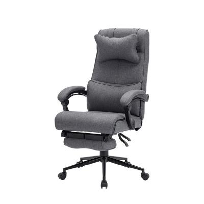 China (Height)Adjustable Ergonomic High Swivel Aftermarket Chairs With Footrest Gery Fabric Office Chair for sale