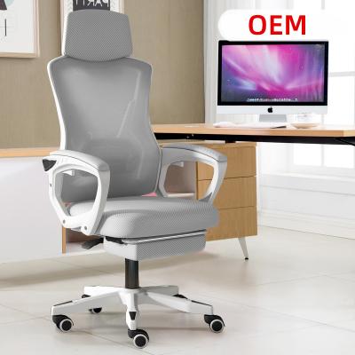 China High Quality Modern Gray Soft Full Mesh Ergonomic Footstool Hotel Office Chair for sale