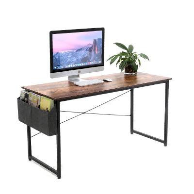 China Convertible Industrial Rustic Wooden Computer Desks Steel Leg Style Laptop Study Desks for sale