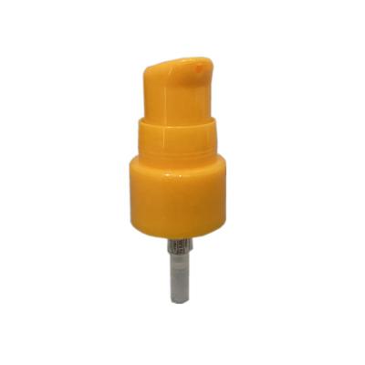 China Non Spill Yellow 24 410 Inside Spring Plastic Treatment Cream Pump Cosmetic Treatment Pump for sale