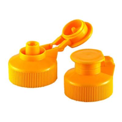 China Non Spill Plastic Flip Top Bottle Cap In Cosmetic Cap 20/410 24/410 Colors for sale