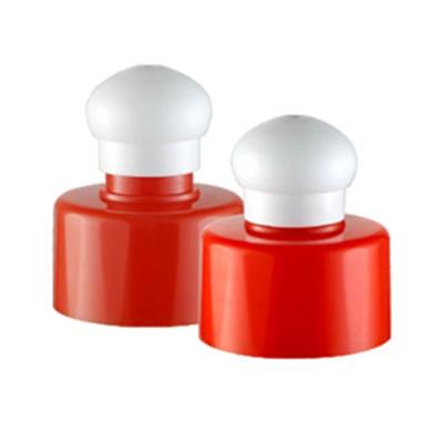 China Non Spill 24MM Plastic Push Pull Cap 28MM For Plastic Cap Bottle for sale