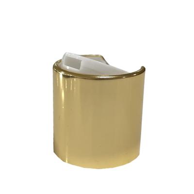 China Non Spill Gold ALU Disc Plastic Cover Top Cap For 24/410 28/410 Bottle for sale