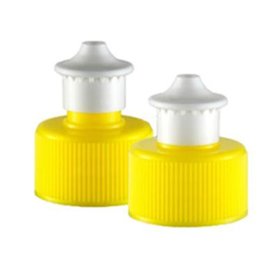 China Non Spill 20/410 24 /410 ​​28/410 Pull And Push Plastic Cap For Sports Water Bottles for sale