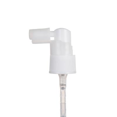 China Non Spill Medical Use Plastic Nasal Spray 20/410 Nozzle Long Mist Sprayer With Half Cap for sale