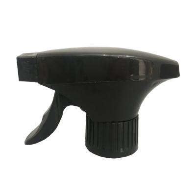 China Non Spill Hot Selling Plastic Ribbed Trigger Sprayer Black 28/410 Sprayer Trigger Pump for sale