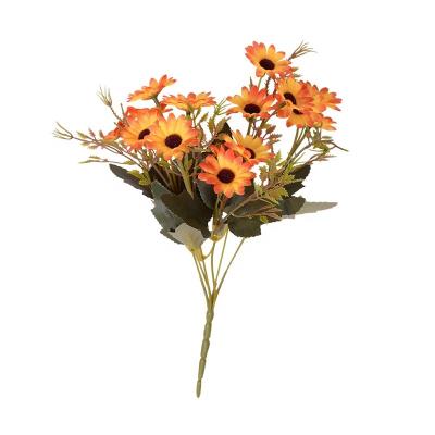 China VF-076 18 Heads Event Decoration Autumn Artificial Daisy Flowers Silk Bouquet Flower For Christmas Household Wedding Home Decorative Products for sale