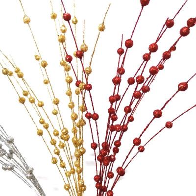 China Christmas simulation flower party photography living room decorations gold dust plastic artificial berries VFL016 for sale