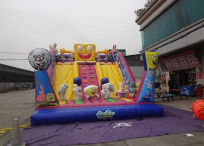 China Diapositiva inflable comercial grande del parque de atracciones con el tema de Spongebob en venta