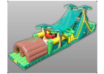 China Carrera de obstáculos animosa grande de la pintura de Digitaces, módulo dual del carril de la gorila combinada inflable en venta