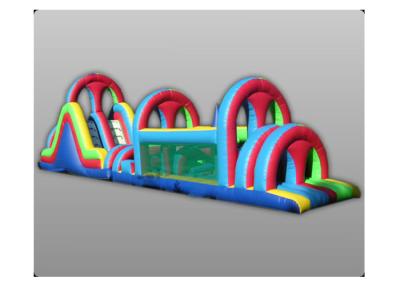 China do jogo inflável do túnel do curso de obstáculo de encerado do PVC de 0.5mm corrediça dobro à venda