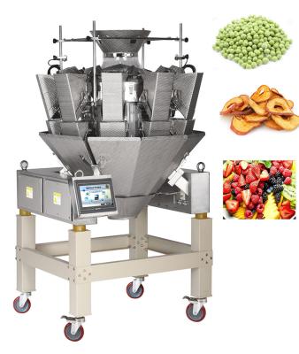 China Food Factory Price 10 Chef/14 Chefs/20 Chefs Multihead Weigher Snack Filling Machine for sale