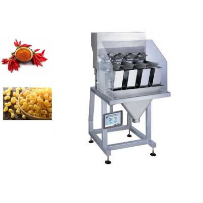 China Food Customize 304SS Dimple Surface Linear Weigher Nuts 4 Head Linear Candy Packing Machine Weigher for sale