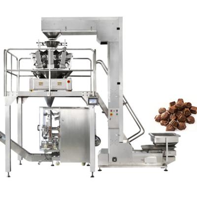 China Multifunctional Continuous Automatic Vertical Food Wrapping System For Chocolate for sale