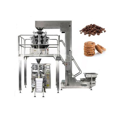 China Automatic Food Shape Pillow Bag Weighing Vertical Food Chips Candy Sugar Coffee Biscuit Packing Machine for sale