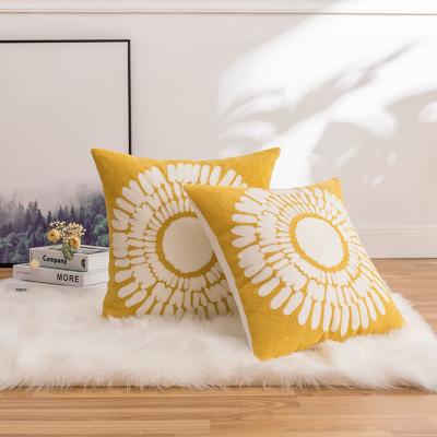 China Home Decorative Anti-Static Daisy Pattern Pillow Throw Cushion Pillow Covers Ready Made/Custom Pillow Cases for sale