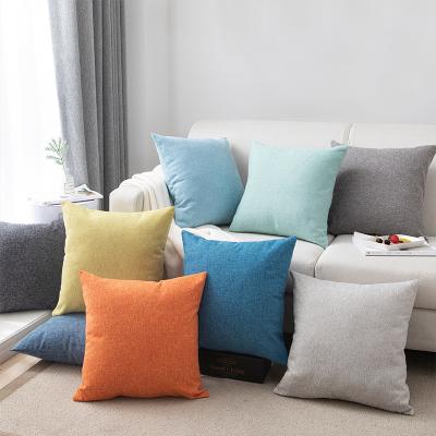 China Cotton Canvas Fabric Anti-static Wave Pattern Home Decorative Pillow Covers European Style Cushion Ready Made Covers for sale