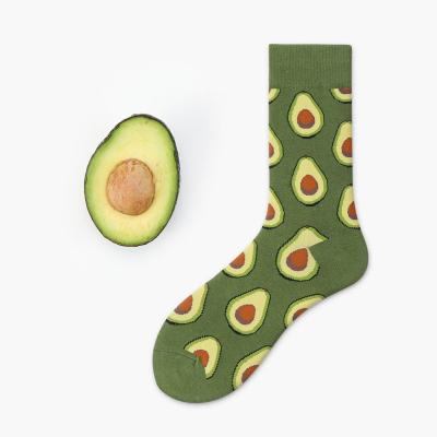 China Sustainable Avocado Sushi Omelette Burger Apple Factory Fruit Food Bangs Short Funny Cotton Bangs Women Winter Mens Socks Unisex Happy Female for sale