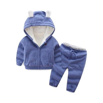 China New Home Decor Autumn Winter Children's Clothing Sets Velvet Suits Outfits Casual Warm Thicken Tracksuit Clothing for sale