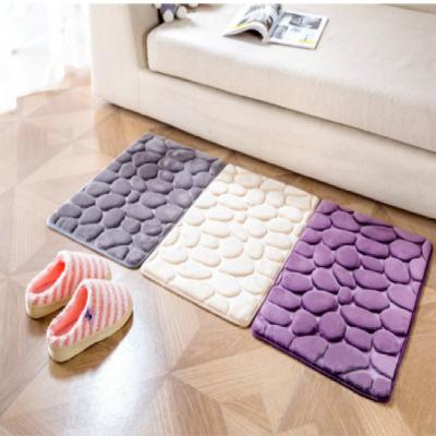 China Washable Cover Kit Toilet Pattern Bath Mats Floor Carpet Set 40*60CM Non-slip Mattress Coral Fleece Bathroom Memory Foam For Bathroom Decor for sale