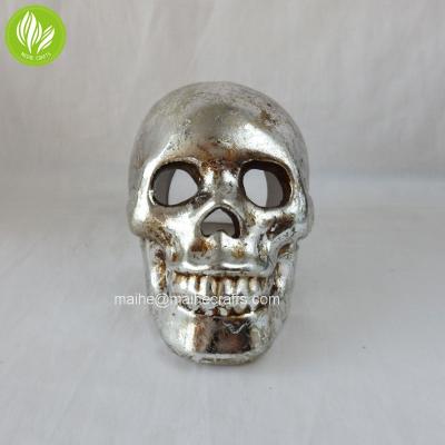 China Eco-Friendly Ceramic Skull Tealight Holder for sale