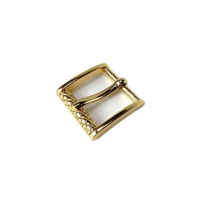 China fancy checkered pattern 20mm pin buckle in gold buckle T20-3906 for sale