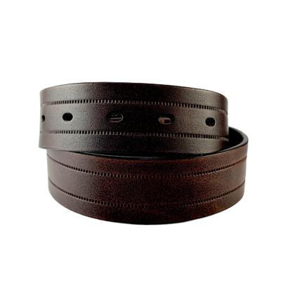 China Genuine 35mm brown classic genuine leather belt for men and women fashion belt for sale