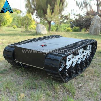 China Exploration All-Terrain Vehicle Crawler Tracks Chassis Smart Landing Gear Car Tank Chassis Rubber Tracked Inspection for sale