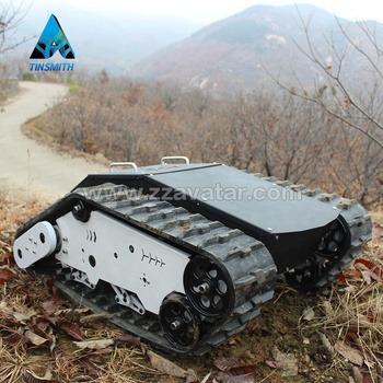 China Exploration Duct Pipe Inspection Crawler Track Robot Rubber Chassis for sale