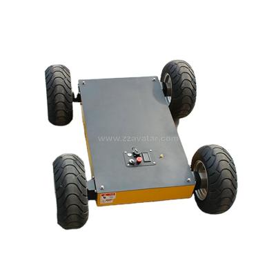 China Factory Electric Mobile Differential Steering 4 Wheel Robot Rubber Wheel Chassis For Sale for sale