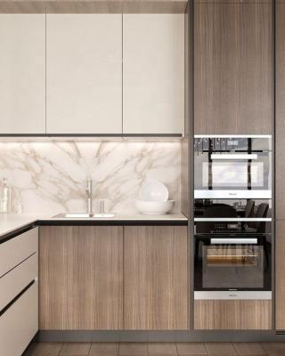 China Solid Wood/ Melamine modern designs high gloss lacquer modular kitchen cabinets for sale