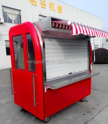 China Factory 2017 new food van trailer/mobile kitchen cart/vegetable processing truck fast food croissant snack van supply equipment for sale