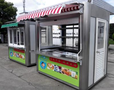 China Easy Move Fast Food Kiosk Street Food Kiosk BBQ Grill Taco Cart For Sale Modern Food Truck Riyadh Ice Cream Kiosk for sale