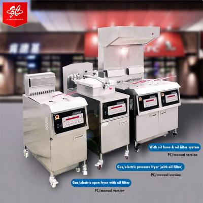 China Oil Pump Filter Broasting System Chicken Machine 25L Open Commercial Turkey Deep Fryer For Sale for sale