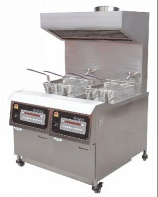 China Hotels CE Approved Electric Deep Fryer With Range Hood Fryer For Potato Chips French Fries For Sale for sale