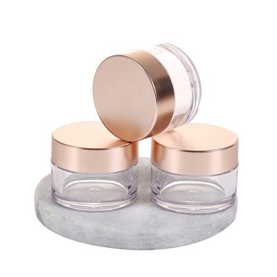 China Transparent body +uv cap bottle 15g 20g class jar petg transparent body cream pp cosmetic cream jar for sale