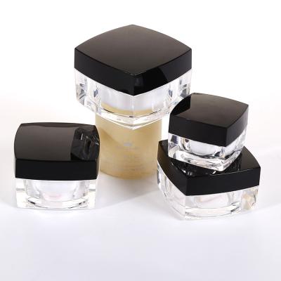 China Plastic Makeup Jar 5g 10g 15g 30g 50g Face Cream Empty Acrylic Cosmetic Container Lotion Clear Empty Cosmetic Jar for sale