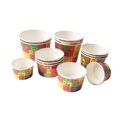 China Disposable Ice Cream Cup 3oz-20oz Custom Logo Printing Disposable Recycled Paper Cup Soup Cup for sale