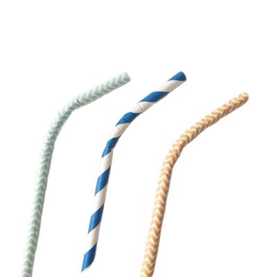 China Disposable Environmentally Friendly 100% Biodegradable Customized Printing Individually Wrapped Paper Straws for sale