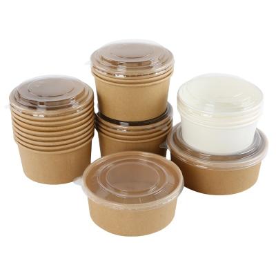 China 12oz 16oz 18oz Packaging Disposable Biodegradable Paper Takeout Food Container Paper Bowl Salad Bowl Custom Printing for sale